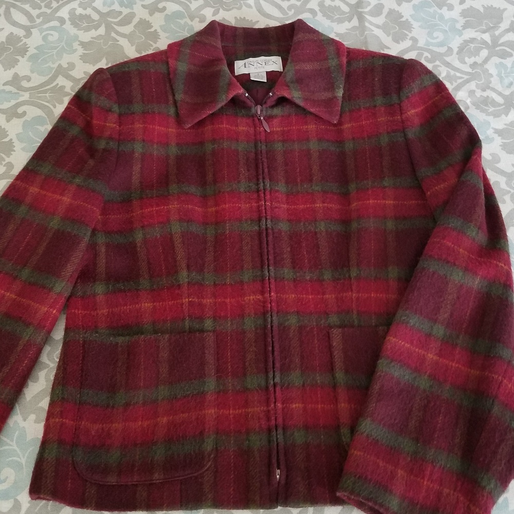 Wool Blend Zip Up Blazer NWOT